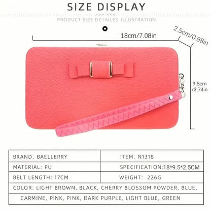 Elegant Bow Decor Phone Wallet - A-1 Thread Vault