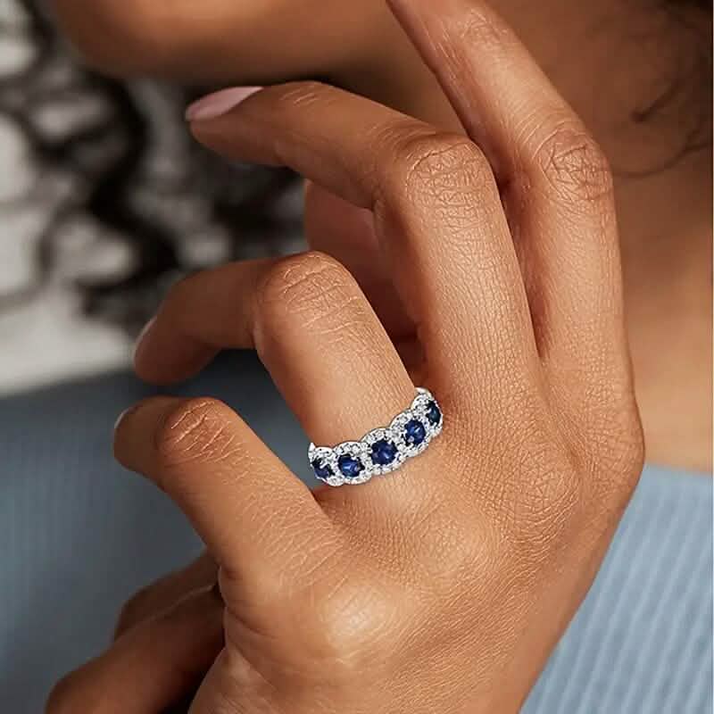 Elegant Copper Ring with Synthetic Cubic Zirconia - A-1 Thread Vault