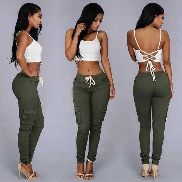 Elegant Elastic Women Pants Oversize Drawstring Long Pencil Pants - A-1 Thread Vault