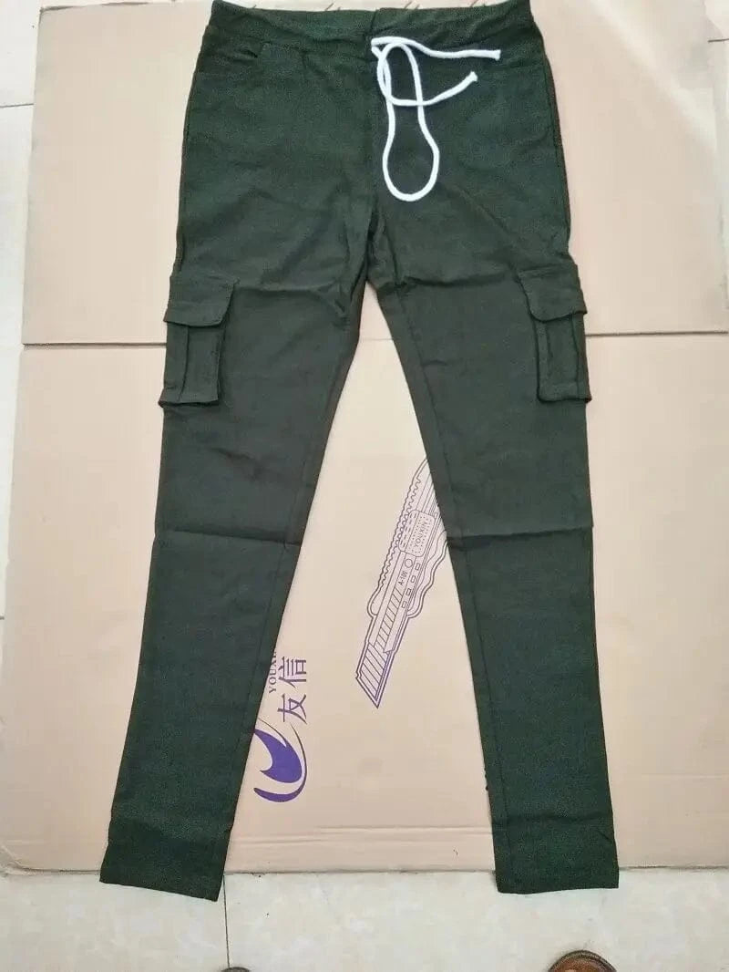 Elegant Elastic Women Pants Oversize Drawstring Long Pencil Pants - A-1 Thread Vault