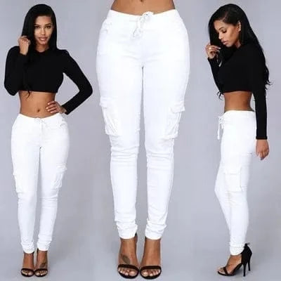 Elegant Elastic Women Pants Oversize Drawstring Long Pencil Pants - A-1 Thread Vault