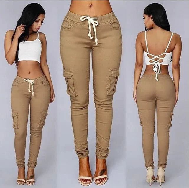 Elegant Elastic Women Pants Oversize Drawstring Long Pencil Pants - A-1 Thread Vault