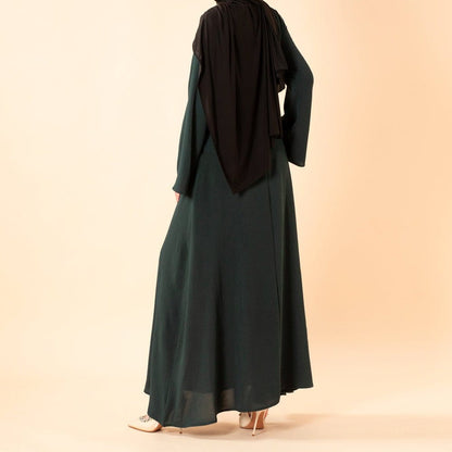 Elegant Flow Crepe Pocket Abaya Dress(MA432) - A-1 Thread Vault