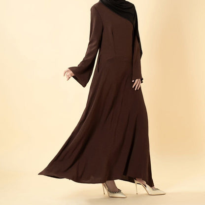 Elegant Flow Crepe Pocket Abaya Dress(MA432) - A-1 Thread Vault