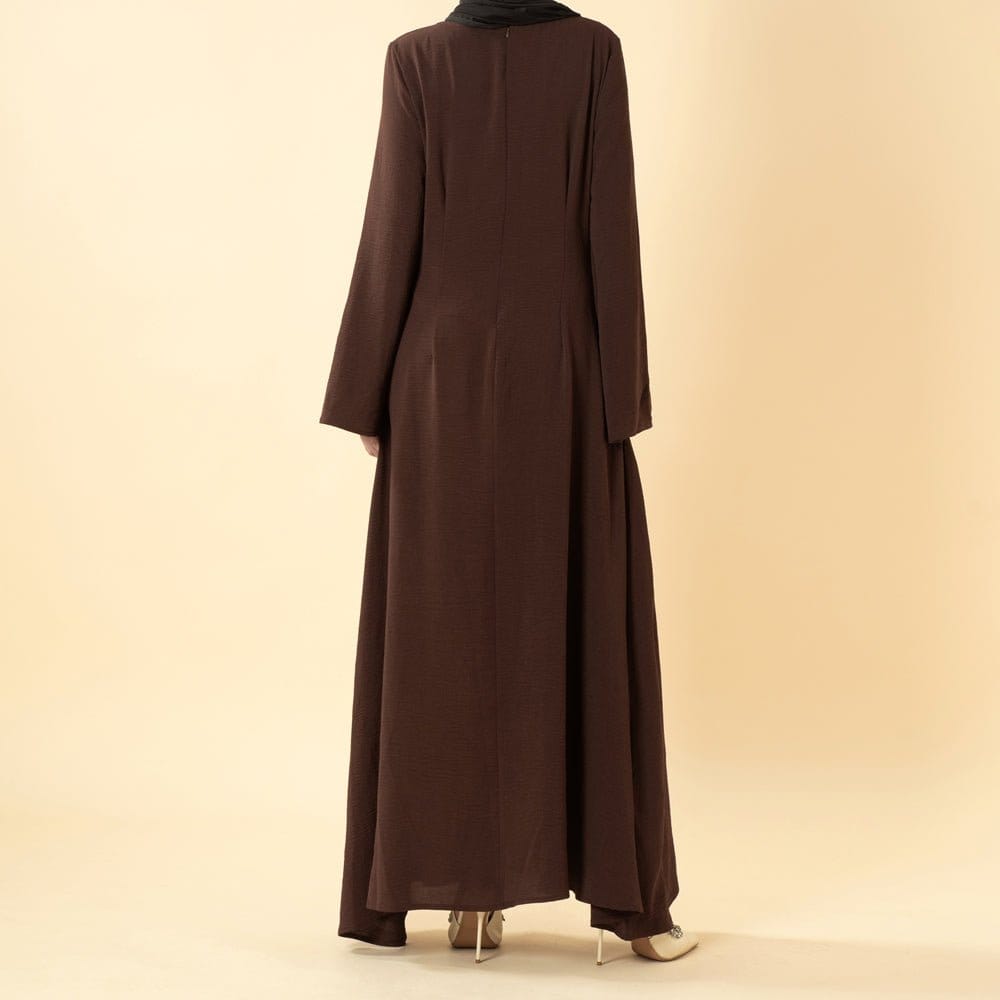 Elegant Flow Crepe Pocket Abaya Dress(MA432) - A-1 Thread Vault