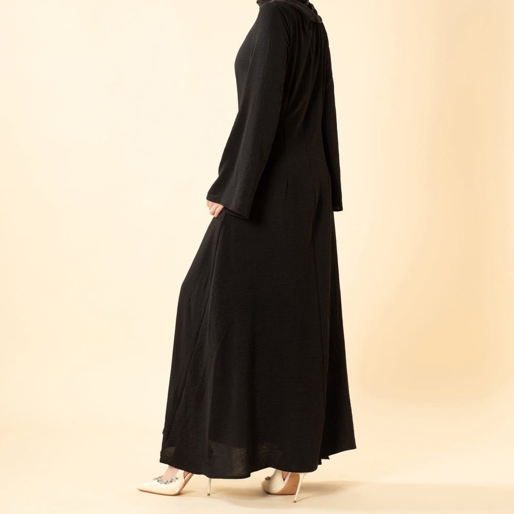 Elegant Flow Crepe Pocket Abaya Dress(MA432) - A-1 Thread Vault