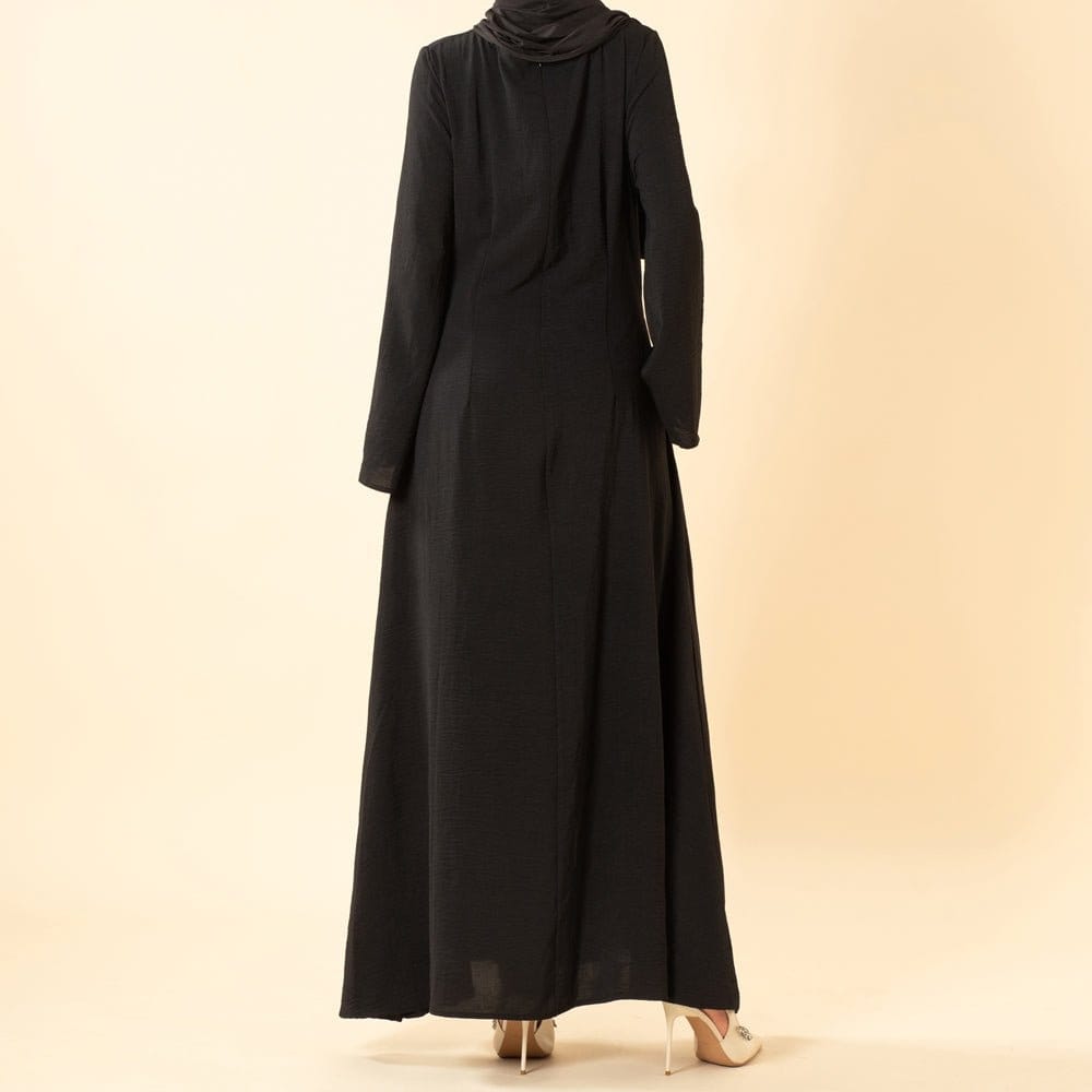 Elegant Flow Crepe Pocket Abaya Dress(MA432) - A-1 Thread Vault