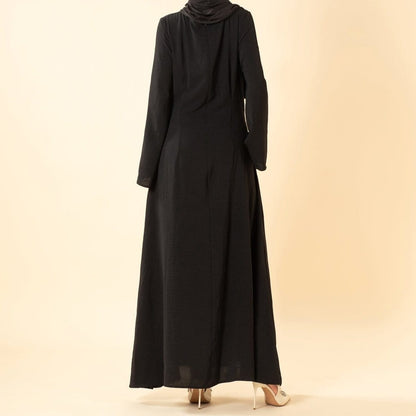 Elegant Flow Crepe Pocket Abaya Dress(MA432) - A-1 Thread Vault