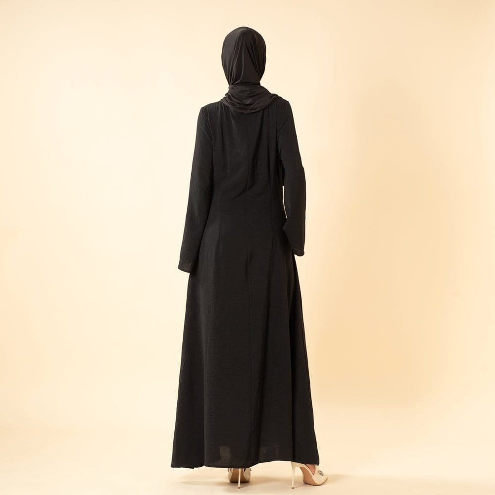 Elegant Flow Crepe Pocket Abaya Dress(MA432) - A-1 Thread Vault