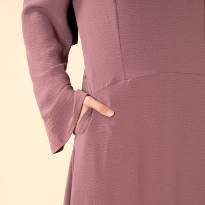Elegant Flow Crepe Pocket Abaya Dress(MA432) - A-1 Thread Vault