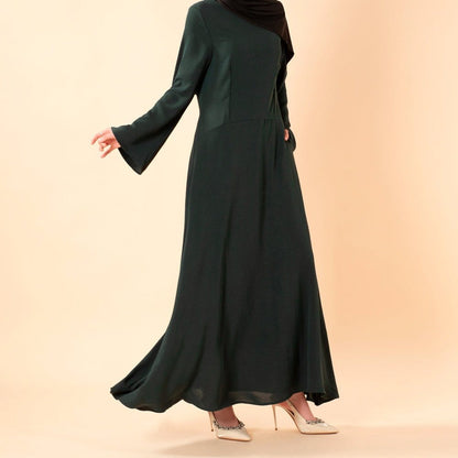 Elegant Flow Crepe Pocket Abaya Dress(MA432) - A-1 Thread Vault