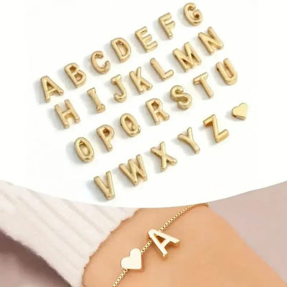 Elegant Love Heart Charm Bracelet - Delicate Minimalist Link Chain - A-1 Thread Vault
