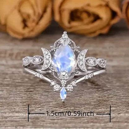 Elegant Moon Crown Ring - A-1 Thread Vault