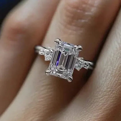Elegant Princess Cut Cubic Zirconia Engagement Ring - A-1 Thread Vault