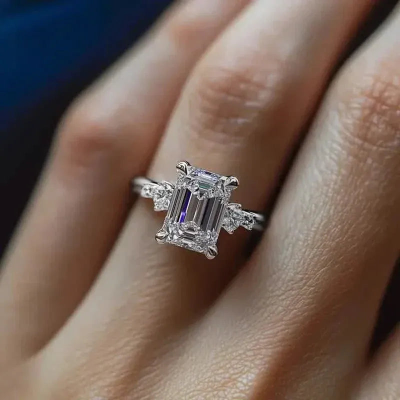 Elegant Princess Cut Cubic Zirconia Engagement Ring - A-1 Thread Vault