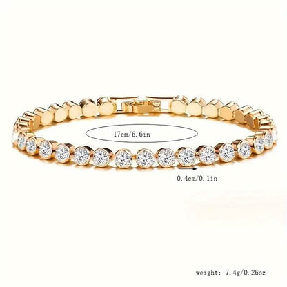 Elegant Rhinestone Tennis Bracelet - A-1 Thread Vault