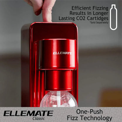 Ellemate Classic Carbonated Drink Maker, Seltzer Water with One-Push Fizz Technology, Cordless Carbonation for Bubbly Water - A-1 Thread Vault