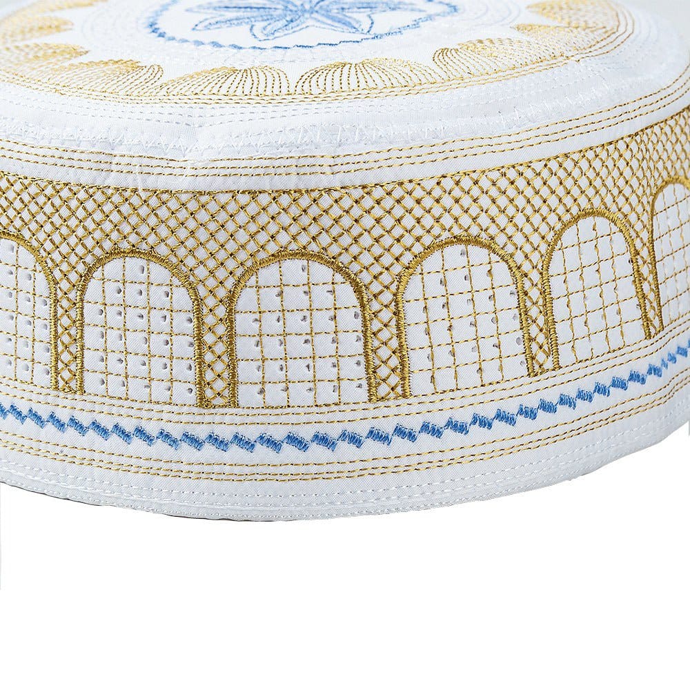 Embroidered Kufi Prayer Cap(MR088) - A-1 Thread Vault