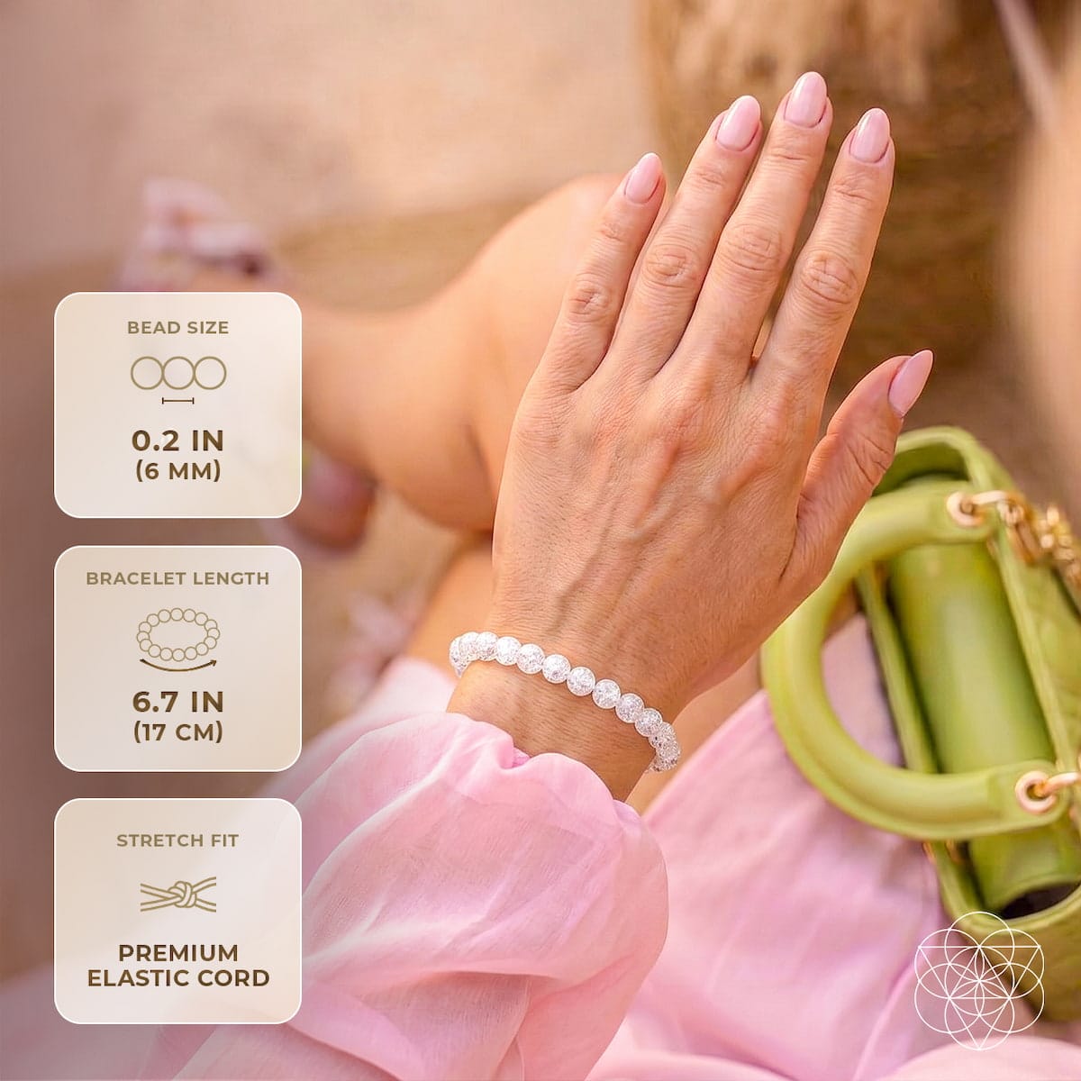 Emotional Ice Bath – The Ice Quartz Bracelet | 6mm - A-1 Thread Vault