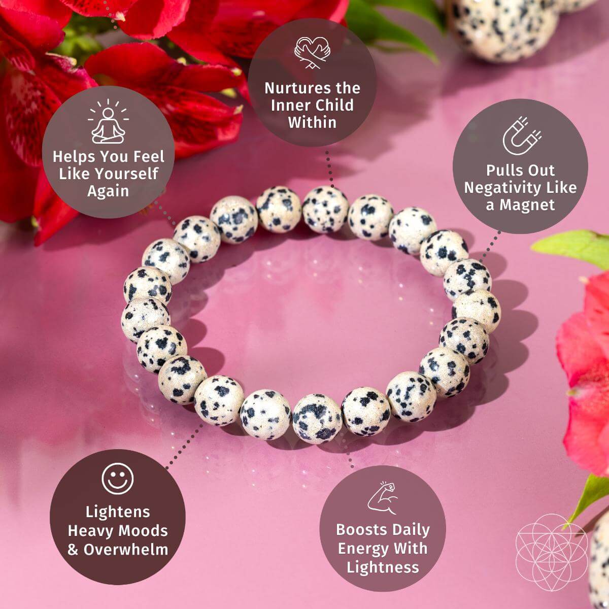 Emotional Detox - Dalmatian Jasper Bracelet - A-1 Thread Vault