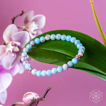 Empath’s Shield – Aqua Terra Jasper Bracelet | 6mm - A-1 Thread Vault