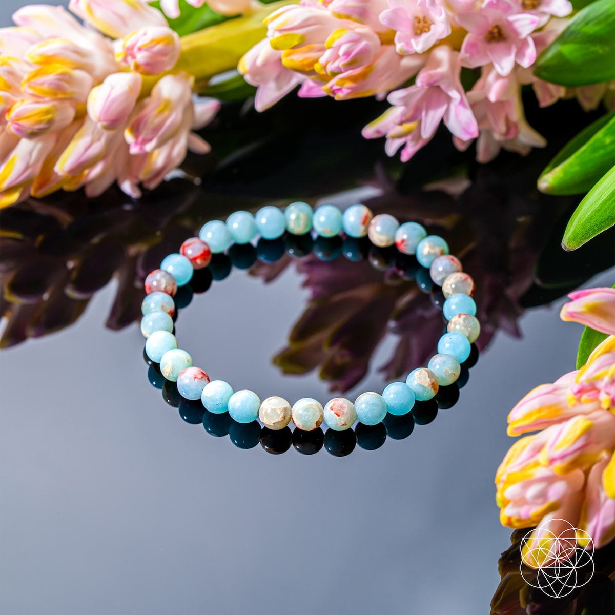 Empath’s Shield – Aqua Terra Jasper Bracelet | 6mm - A-1 Thread Vault
