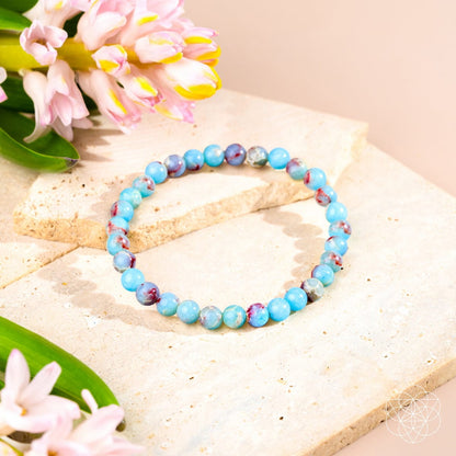 Empath’s Shield – Aqua Terra Jasper Bracelet | 6mm - A-1 Thread Vault