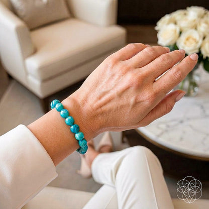 Empire of Her Own – Premium Blue Amazonite Bracelet - A-1 Thread Vault