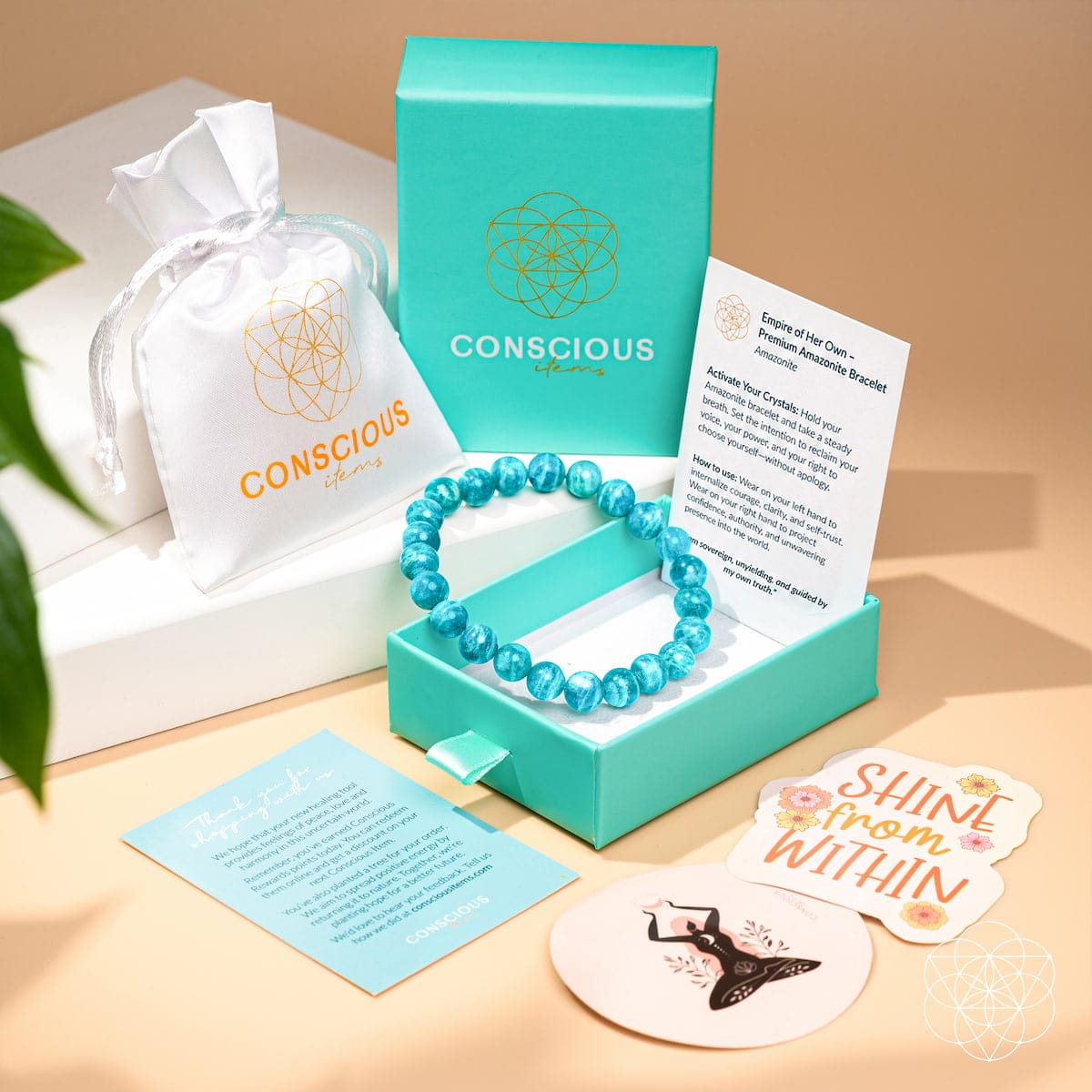 Empire of Her Own – Premium Blue Amazonite Bracelet - A-1 Thread Vault