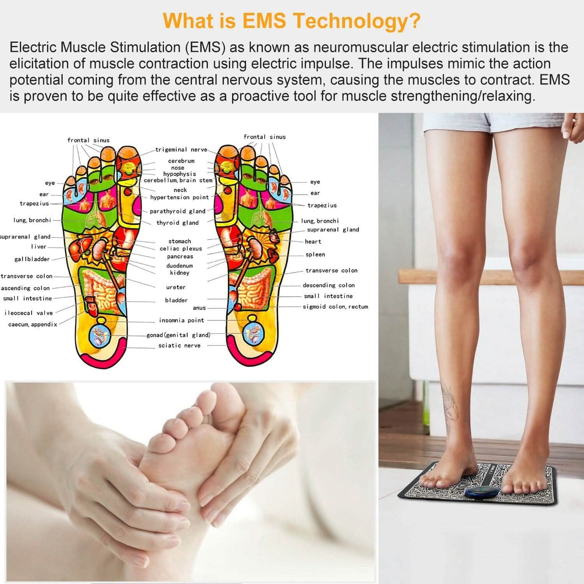 EMS Foot Massage Pad Electric Stimulator - A-1 Thread Vault