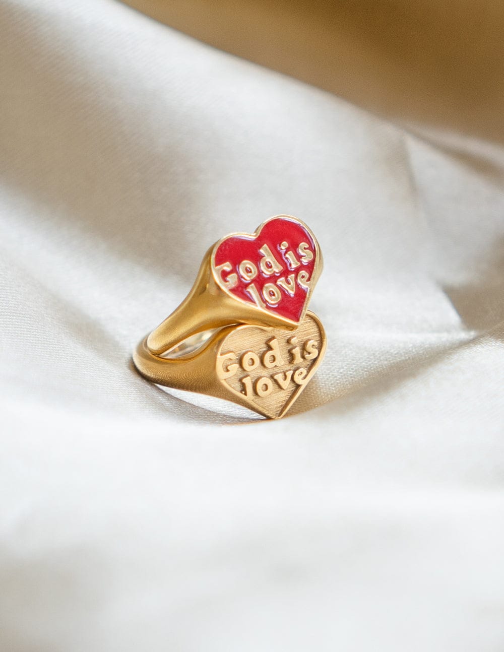 Enamel God is Love Ring - A-1 Thread Vault
