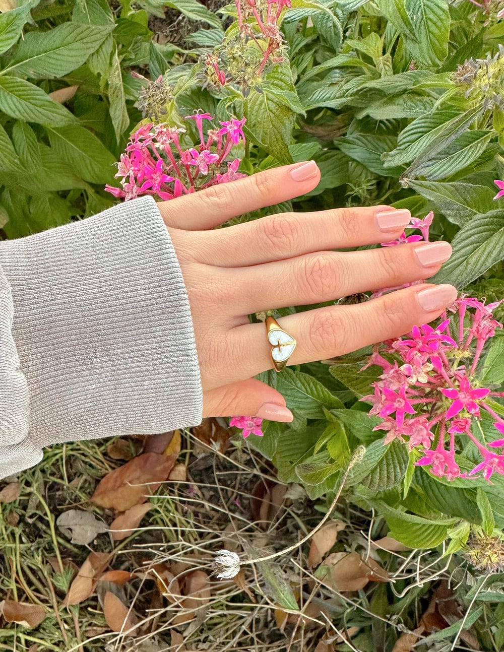 Enamel Heart Cross Ring - A-1 Thread Vault