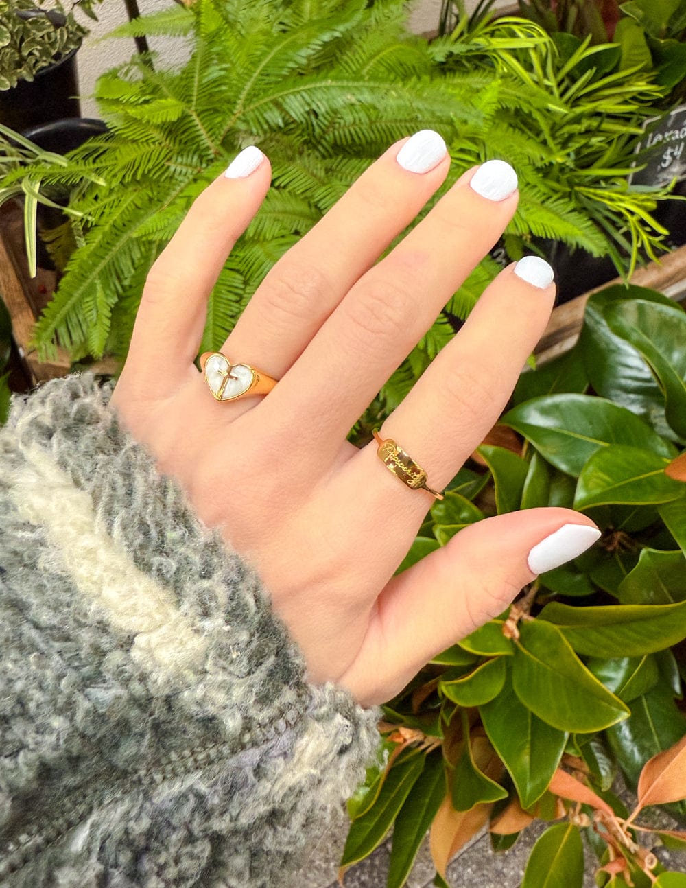 Enamel Heart Cross Ring - A-1 Thread Vault