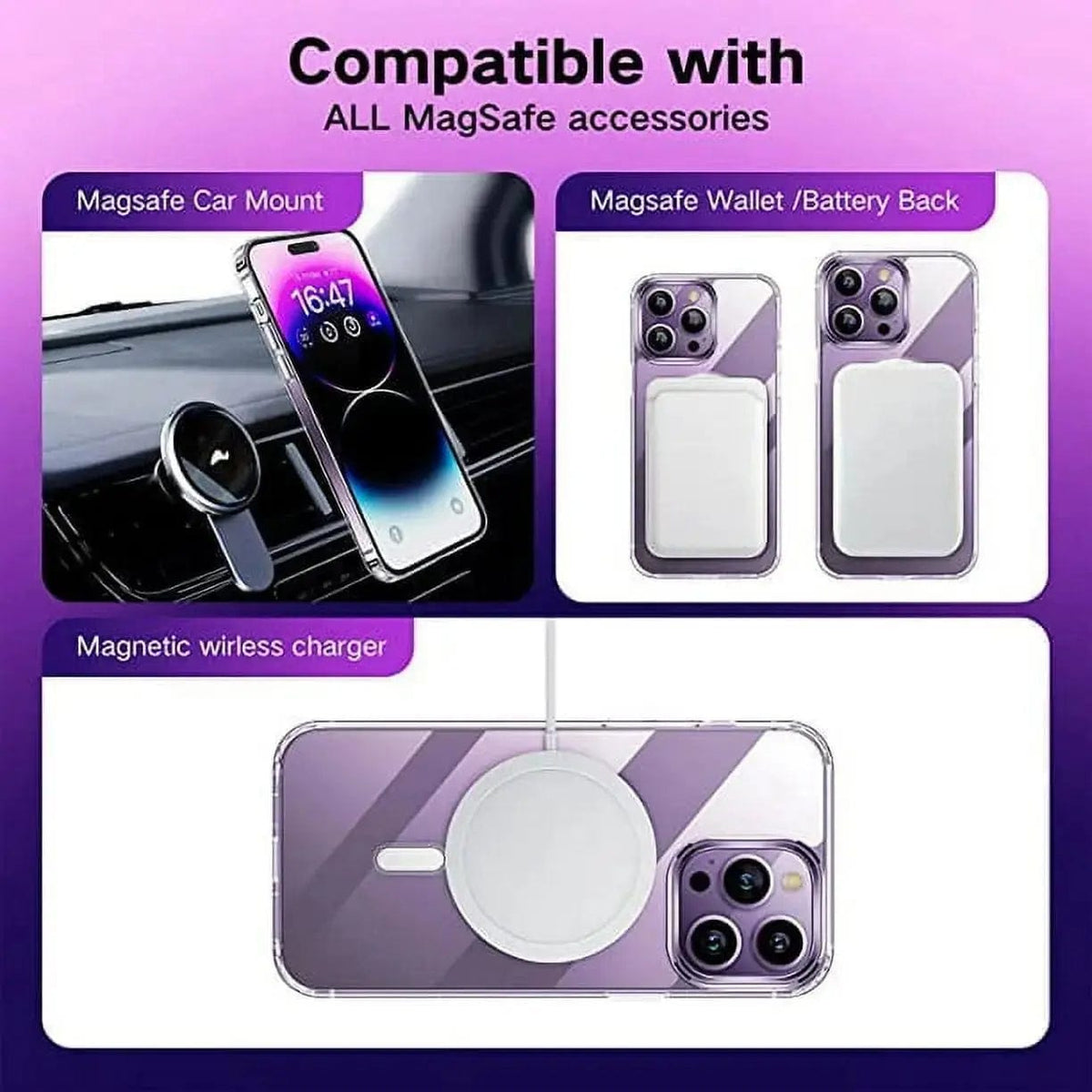 Entronix Bundle Compatible with iPhone 12 Mini - [Magnetic] Clear Case & 1 Clear Screen Protector - A-1 Thread Vault