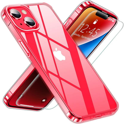 Entronix Bundle Compatible with iPhone 13 Mini - [Hard Back] Clear Case & 1 Clear Screen Protector - A-1 Thread Vault