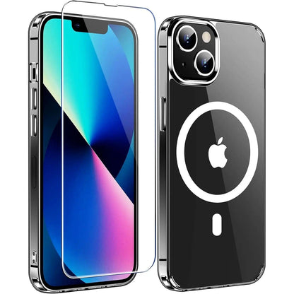 Entronix Bundle Compatible with iPhone 14 - [Magnetic] Clear Case & 1 Clear Screen Protector - A-1 Thread Vault