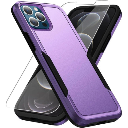 Entronix Bundle Compatible with iPhone 14 Pro Max - Soft-Touch Dual-Layer Case & 1 Clear Screen Protector - A-1 Thread Vault