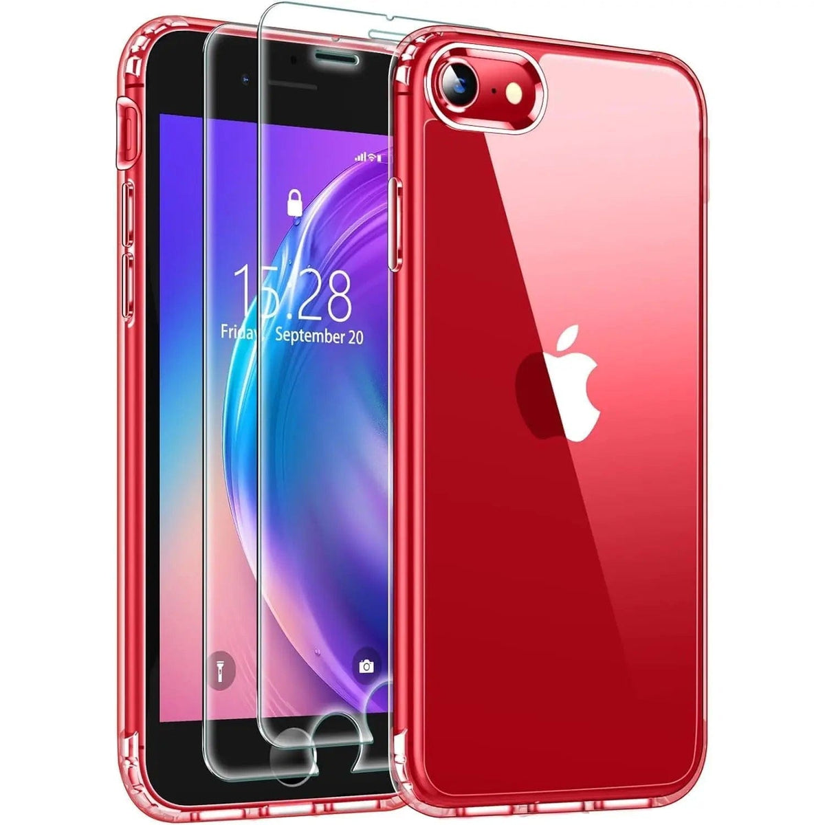 Entronix Bundle Compatible with iPhone 8/7/SE (2nd Gen) - [Hard Back] Clear Case & 2 Clear Screen Protectors - A-1 Thread Vault