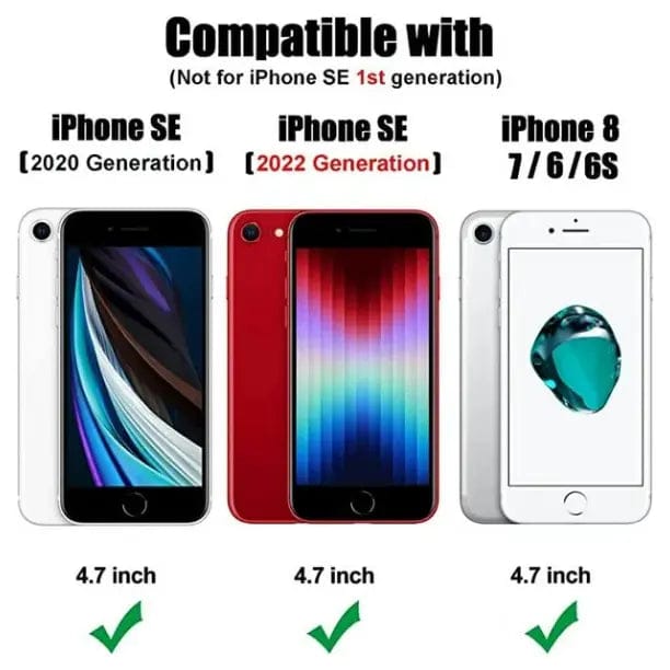 Entronix Bundle Compatible with iPhone 8/7/SE (2nd Gen) - Soft-Touch Dual-Layer Case & 1 Clear Screen Protector - A-1 Thread Vault