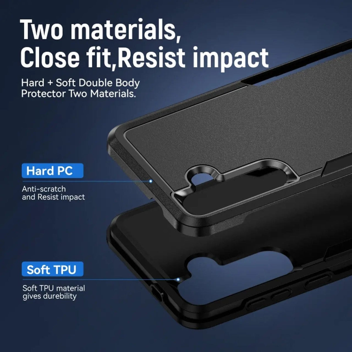 Entronix Case Compatible with Galaxy A14 - Soft-Touch Dual-Layer Sleek Cover - A-1 Thread Vault