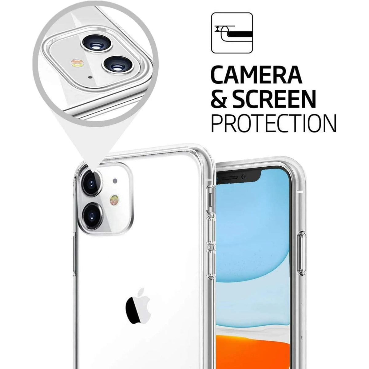 Entronix Case Compatible with iPhone 12 Mini - [Hard Back] Slim Clear - A-1 Thread Vault