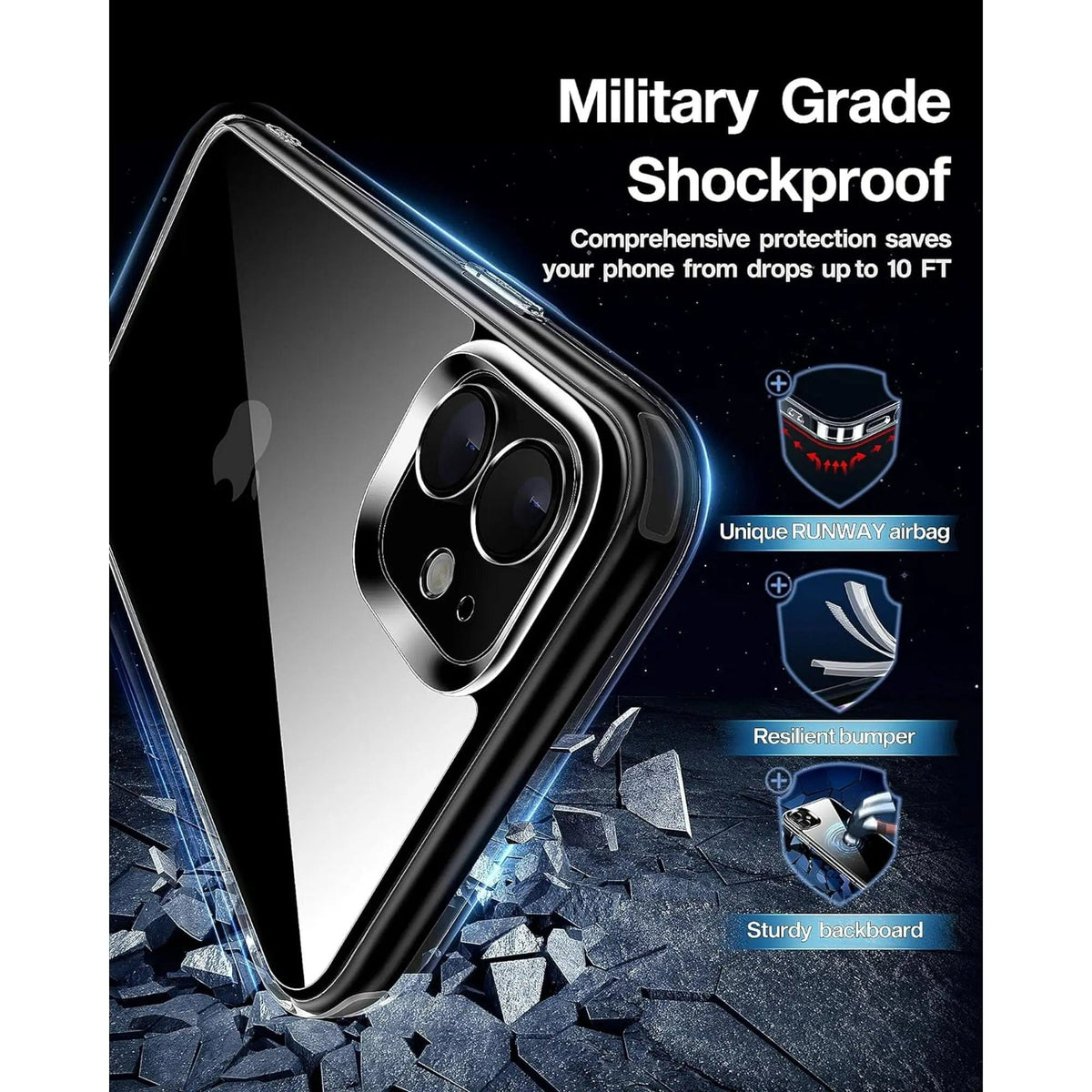 Entronix Case Compatible with iPhone 12 Mini - [Hard Back] Slim Clear - A-1 Thread Vault