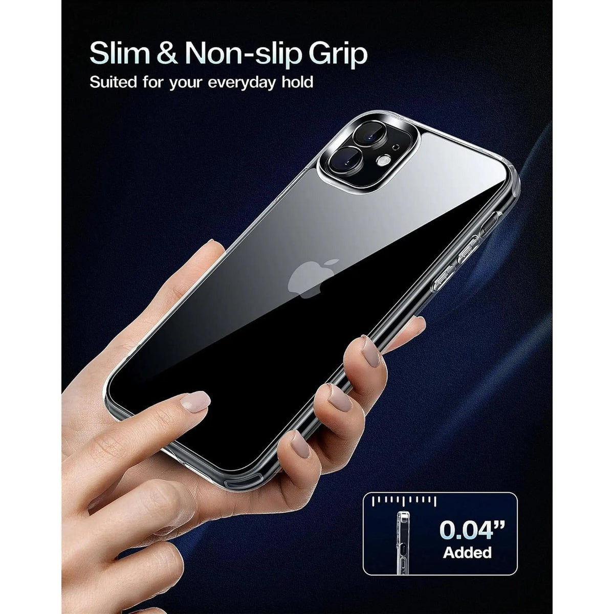 Entronix Case Compatible with iPhone 12 Mini - [Hard Back] Slim Clear - A-1 Thread Vault