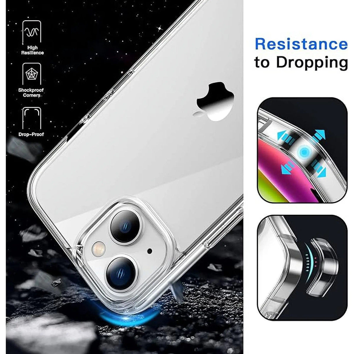 Entronix Case Compatible with iPhone 13 - [Hard Back] Slim Clear - A-1 Thread Vault
