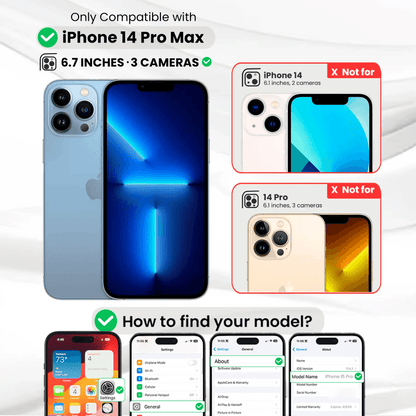 Entronix Case Compatible with iPhone 14 Pro Max - [Hard Back] Slim Clear - A-1 Thread Vault