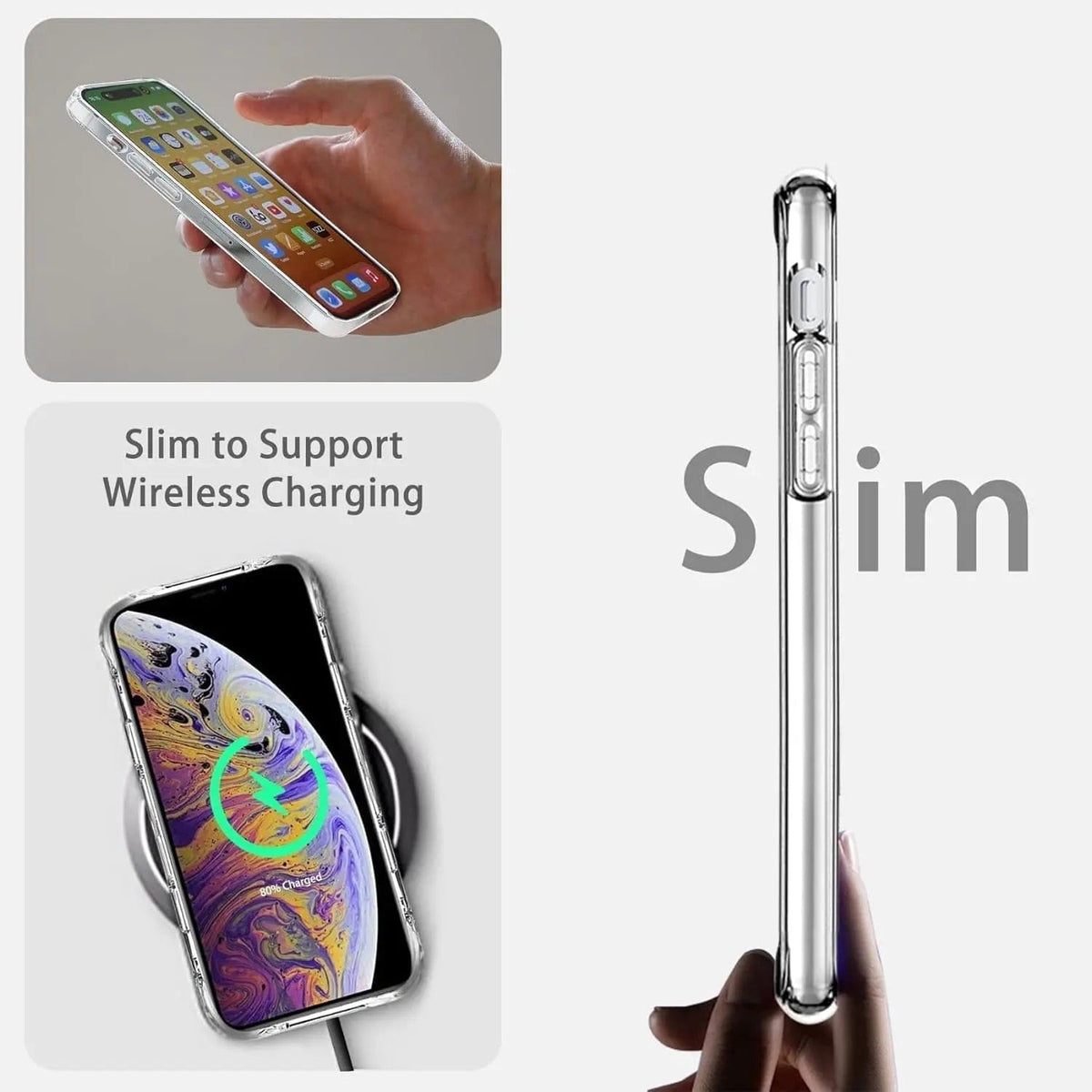 Entronix Case Compatible with iPhone X/XS - [Hard Back] Slim Clear - A-1 Thread Vault