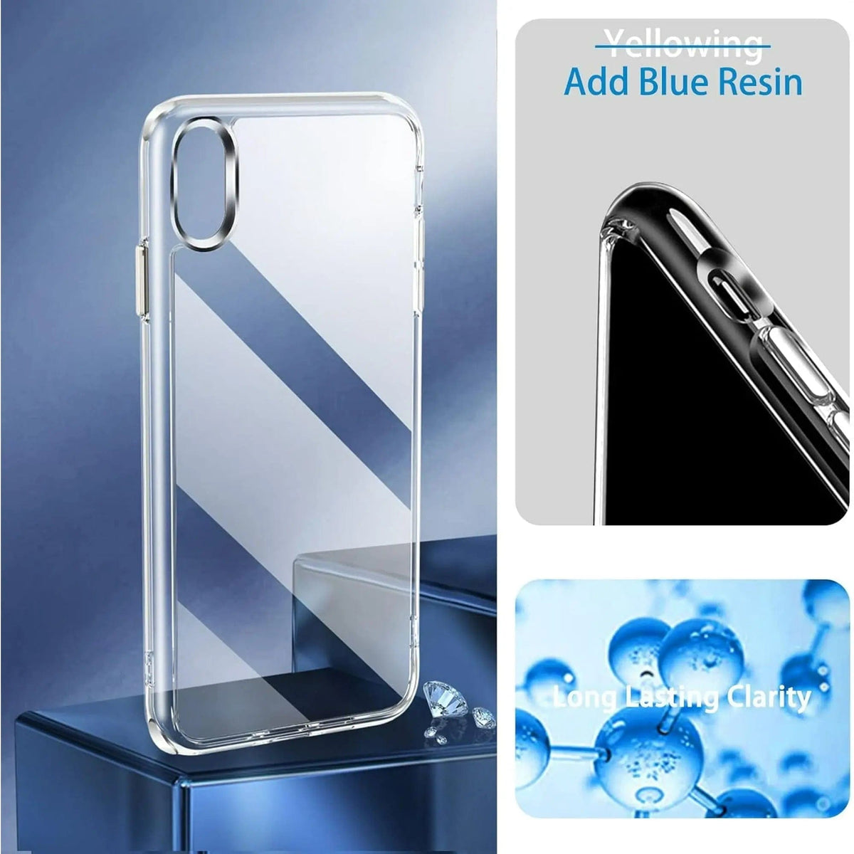 Entronix Case Compatible with iPhone X/XS - [Hard Back] Slim Clear - A-1 Thread Vault