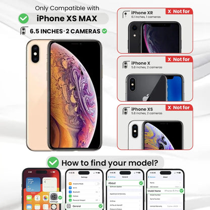 Entronix Case Compatible with iPhone XS Max - Soft-Touch Dual-Layer Sleek Cover - A-1 Thread Vault