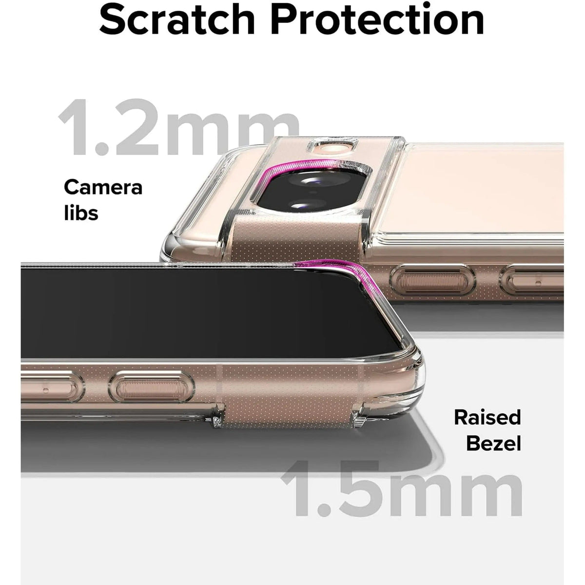 Entronix Case Compatible with Pixel 7 Pro - [Hard Back] Clear Cover - A-1 Thread Vault