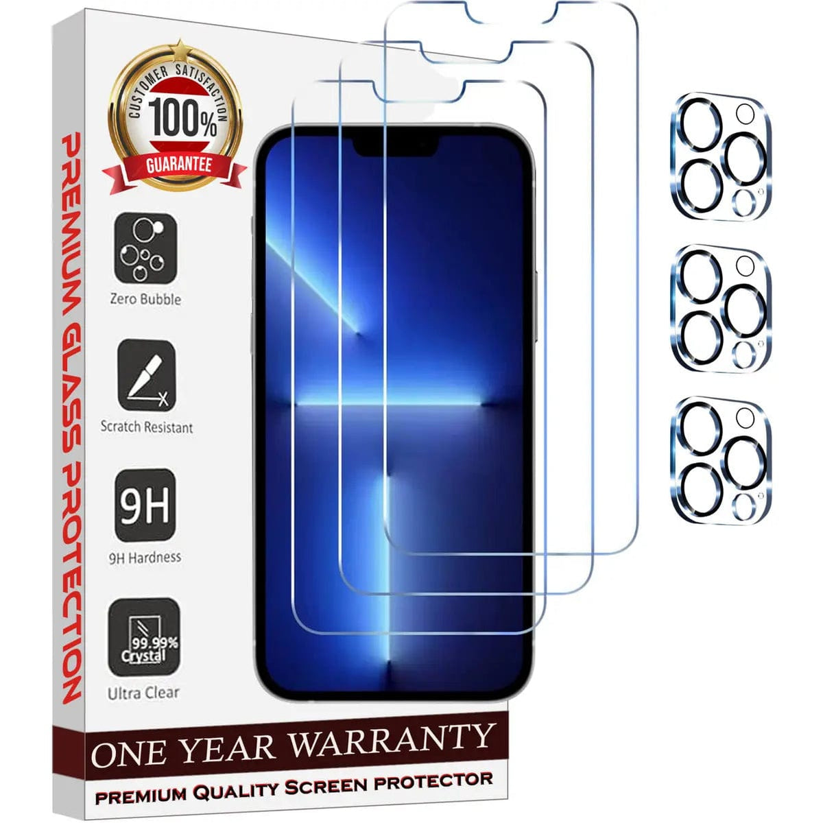 Entronix Clear Screen Protector & Camera Lens Protector Compatible with iPhone 11 Pro Max - 6-Piece Combo - A-1 Thread Vault